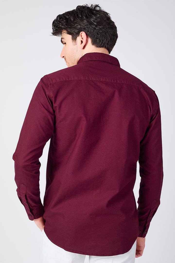 Core Lab Oxford Slim Shirt - Maroon