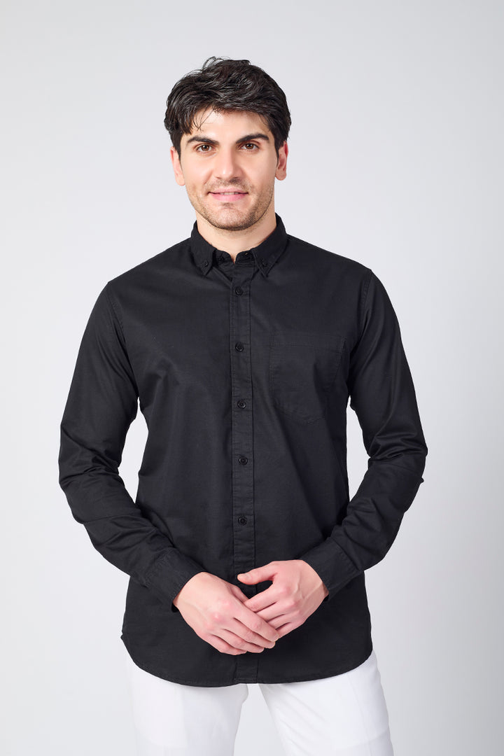 Black Giza Slub Shirt