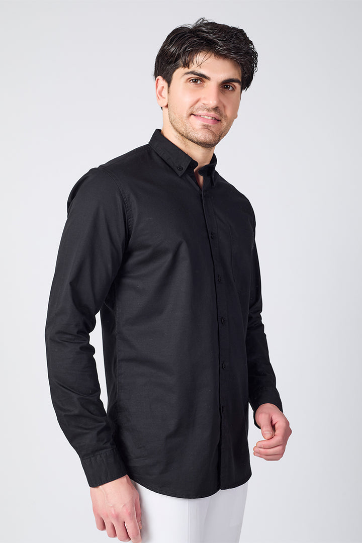 Black Giza Slub Shirt