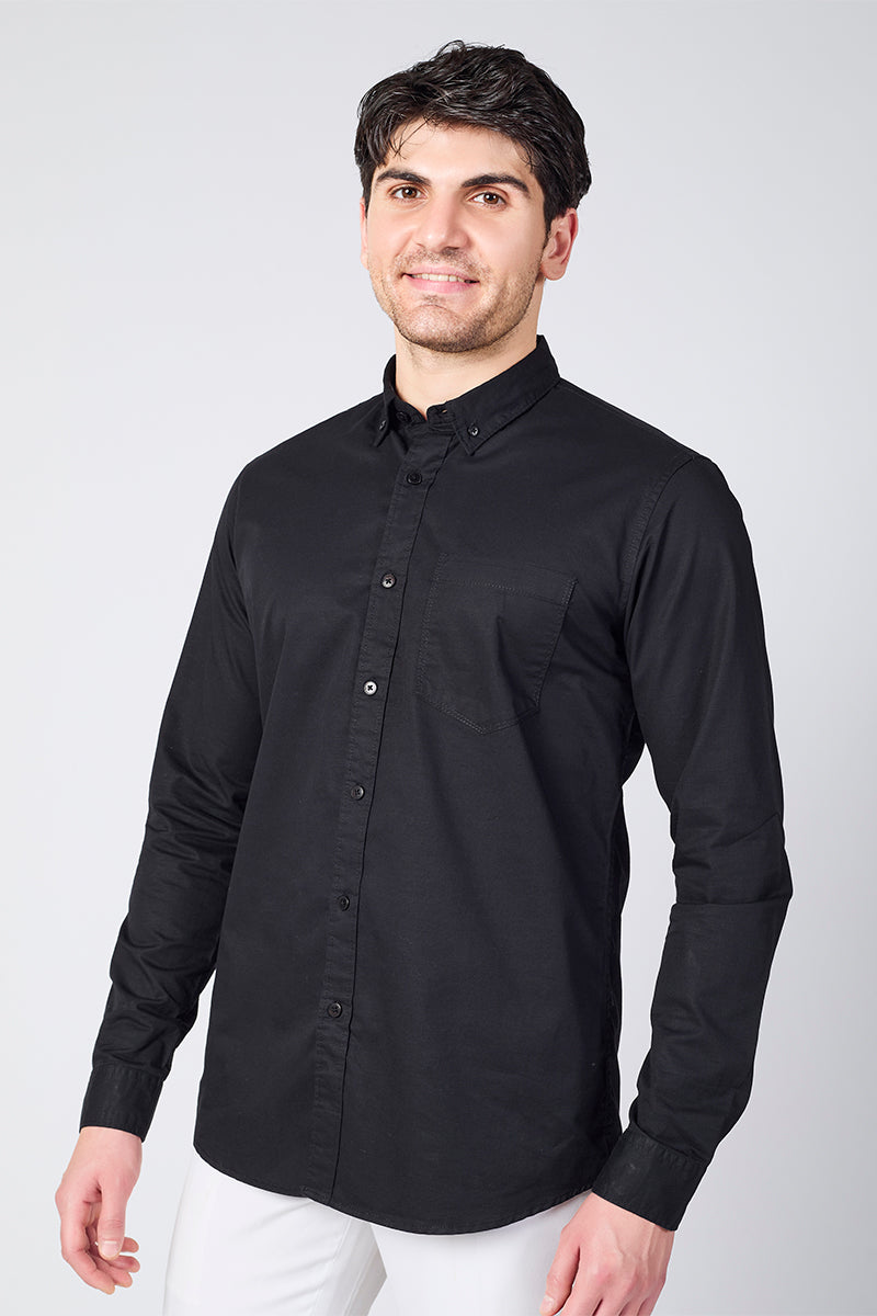 Black Giza Slub Shirt