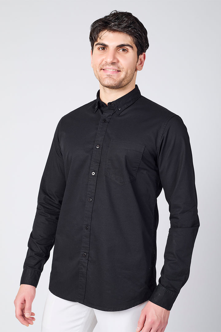 Black Giza Slub Shirt