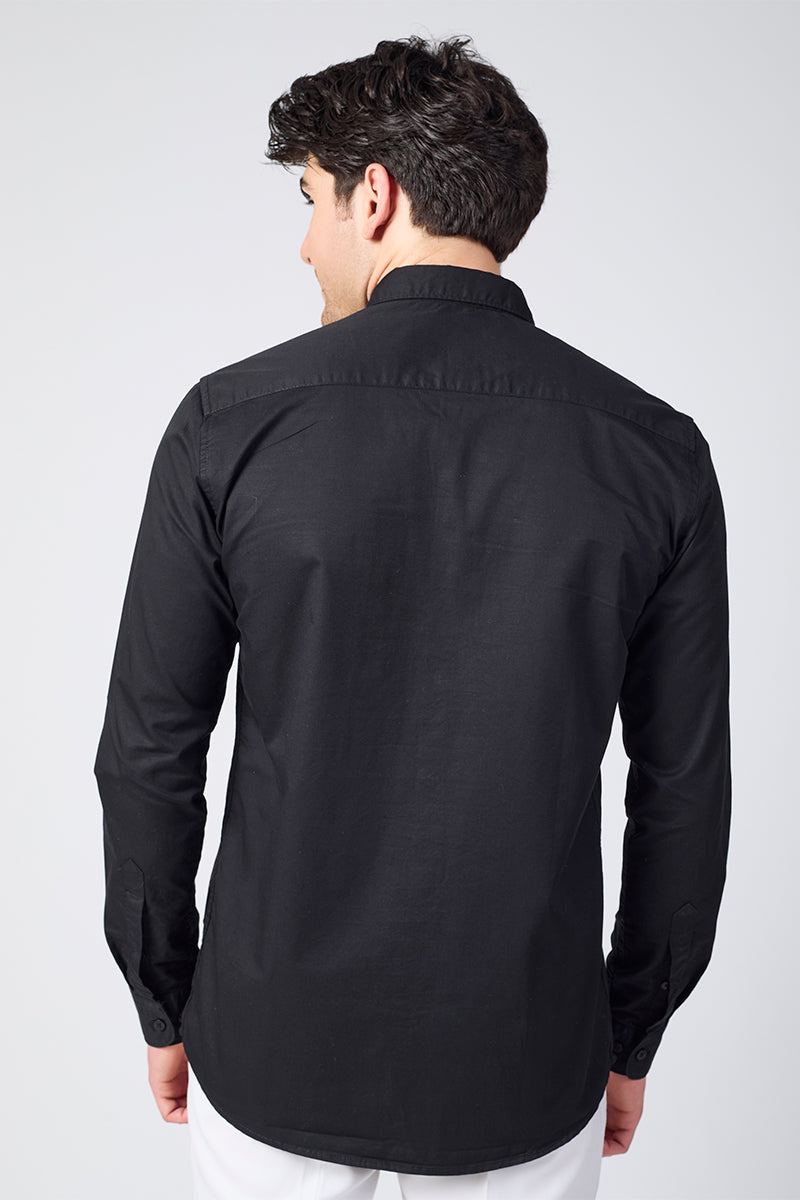Black Giza Slub Shirt