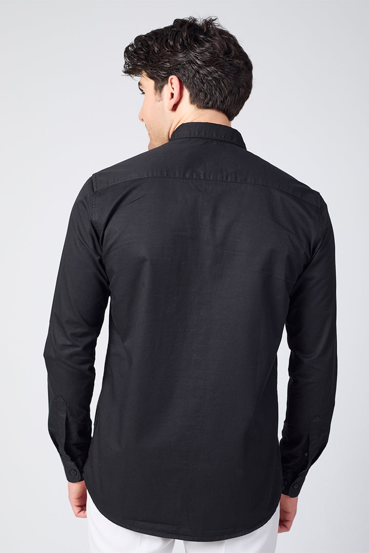 Black Giza Slub Shirt