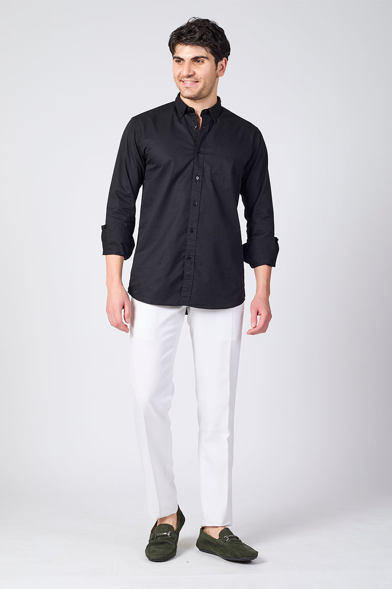 Black Giza Slub Shirt