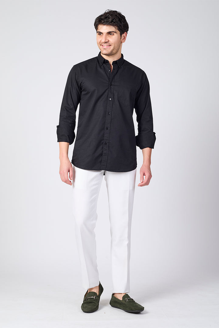 Black Giza Slub Shirt