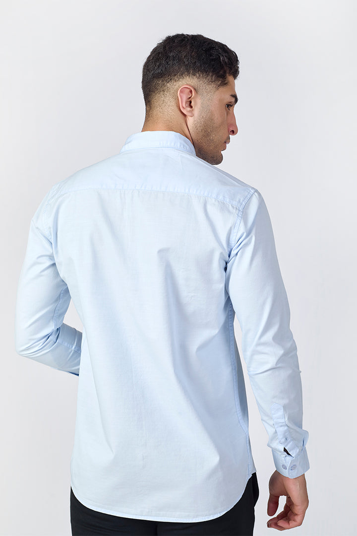 Sky Blue Giza Slub Shirt