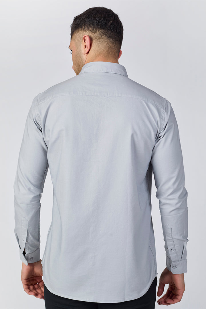 Core Lab Oxford Slim Fit Casual Shirt - Cool Grey