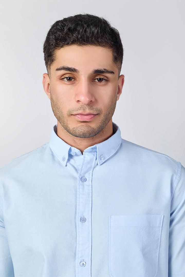 Core Lab Oxford Slim Fit Casual Shirt - Frosted Blue