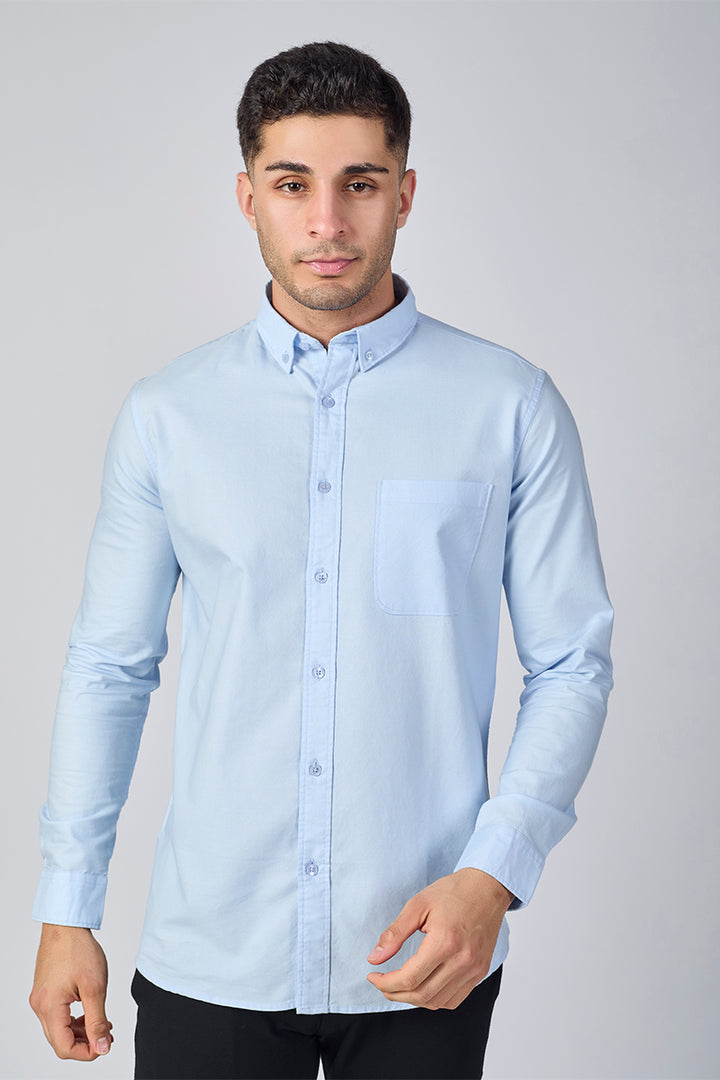 Core Lab Oxford Slim Fit Casual Shirt - Frosted Blue