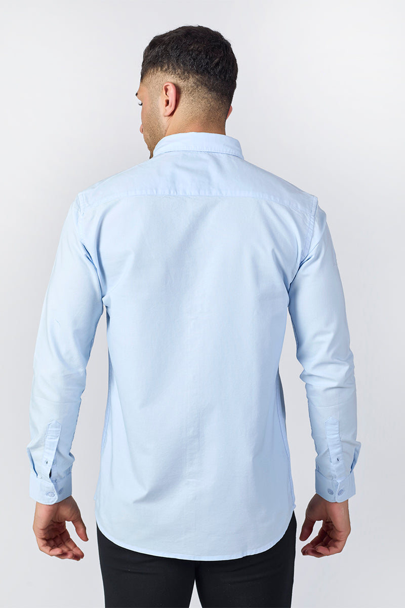 Core Lab Oxford Slim Fit Casual Shirt - Frosted Blue