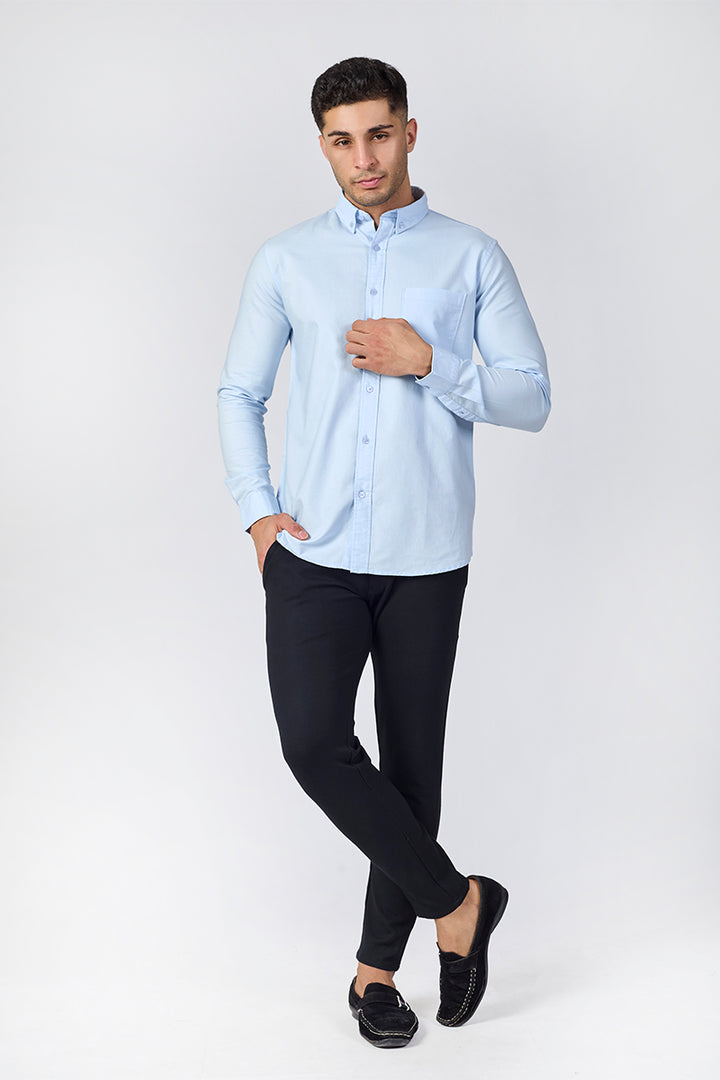 Core Lab Oxford Slim Fit Casual Shirt - Frosted Blue