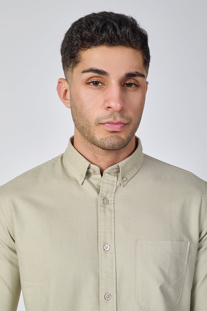 Core Lab Oxford Slim Fit Casual shirt Antique Beige