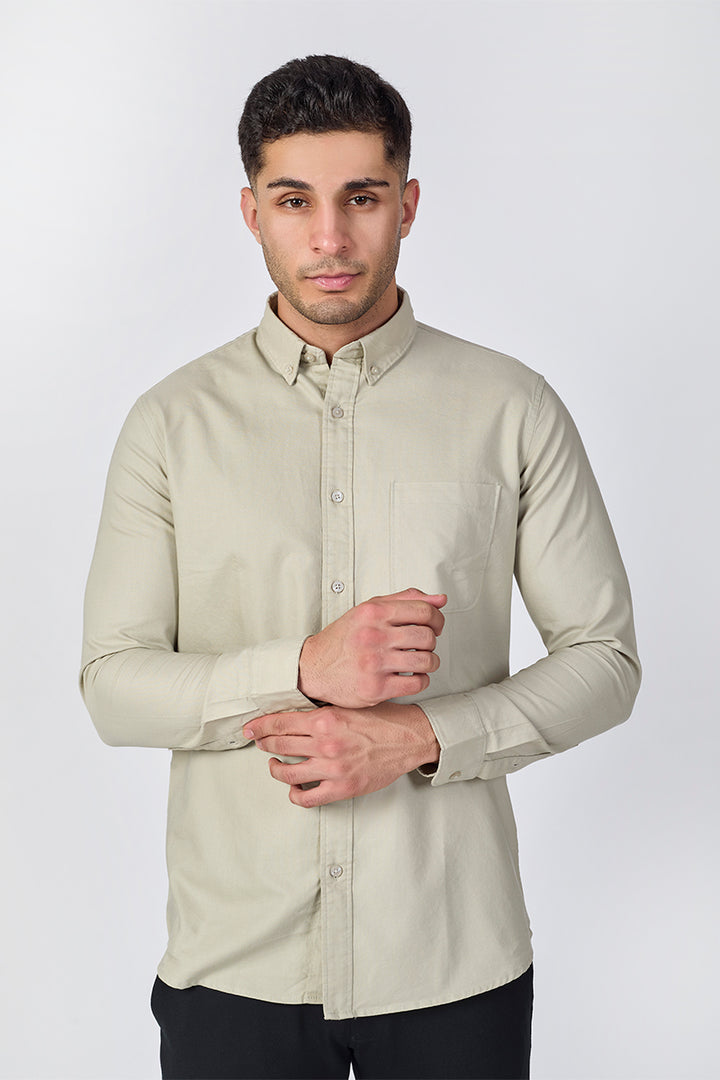 Core Lab Oxford Slim Fit Casual shirt Antique Beige