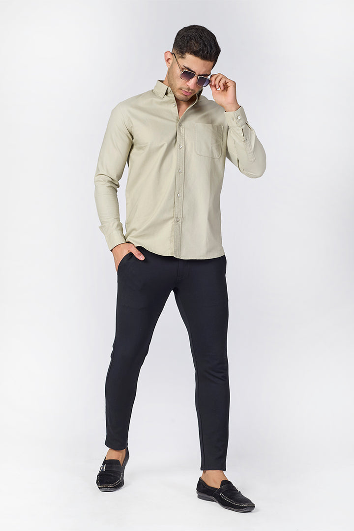 Core Lab Oxford Slim Fit Casual shirt Antique Beige