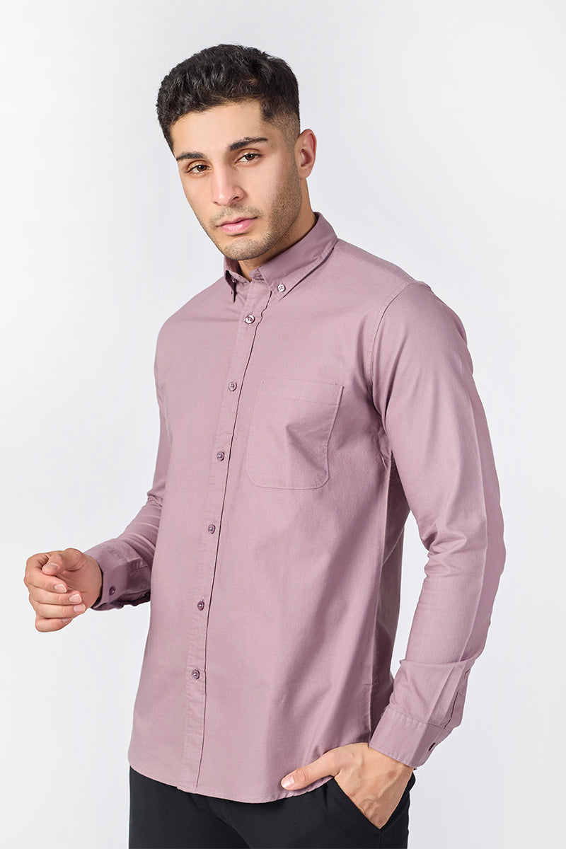 Core Lab Oxford Slim Fit Casual  Shirt - Mauve Dusk