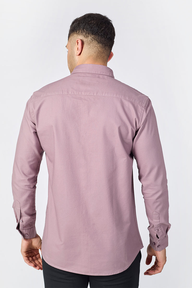Core Lab Oxford Slim Fit Casual  Shirt - Mauve Dusk