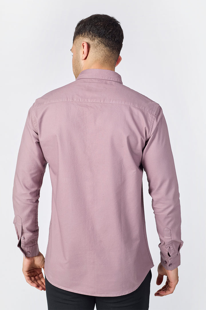 Core Lab Oxford Slim Fit Casual  Shirt - Mauve Dusk