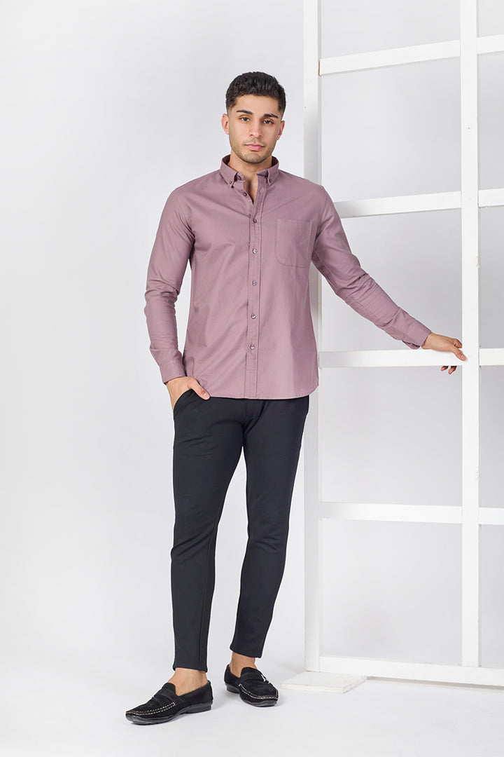 Core Lab Oxford Slim Fit Casual  Shirt - Mauve Dusk