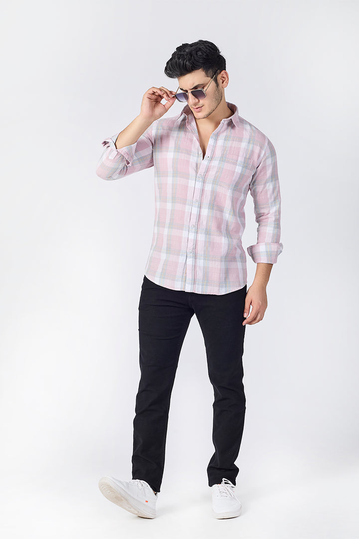 Blush Orchid Dobby Checked Shirt