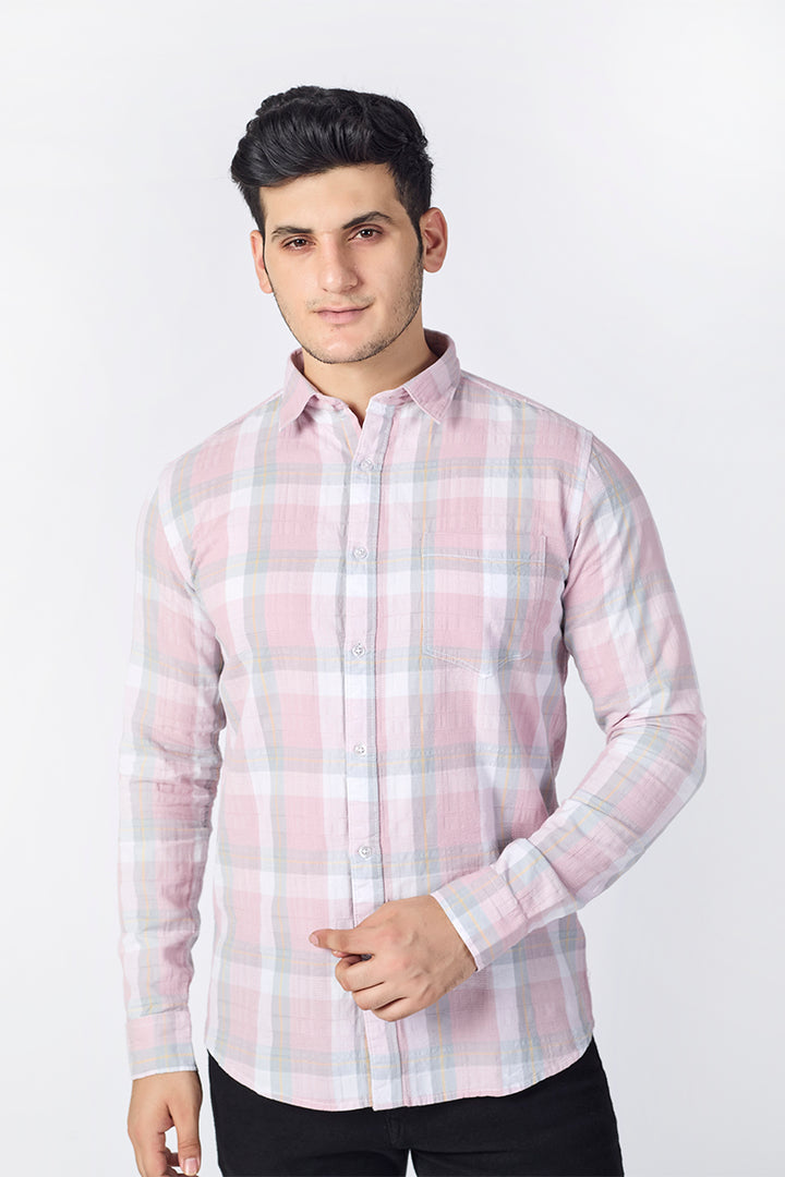 Blush Orchid Dobby Checked Shirt