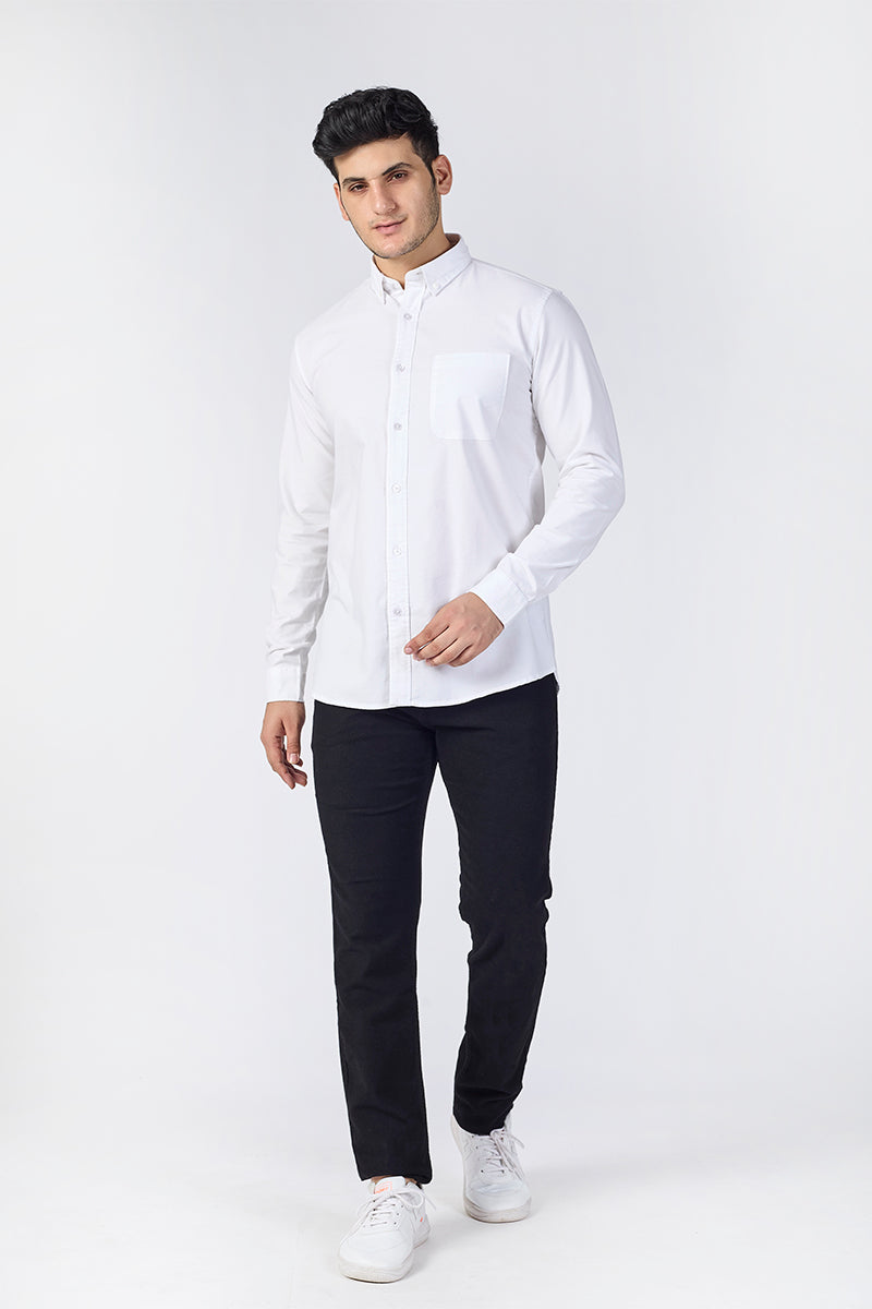Core Lab Oxford Slim Fit Casual Shirt - White