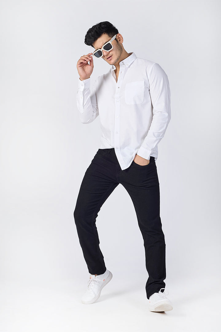 Core Lab Oxford Slim Fit Casual Shirt - White
