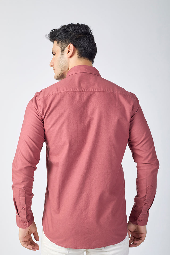 Core Lab Oxford Slim Fit Casual Shirt - Dusty Rose