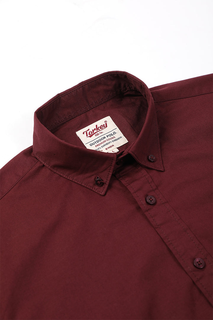 Core Lab Oxford Slim Shirt - Maroon