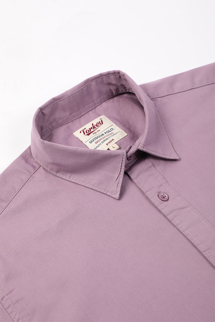 Dobby Cotton Solid Slim Fit Casual Shirt - Pink