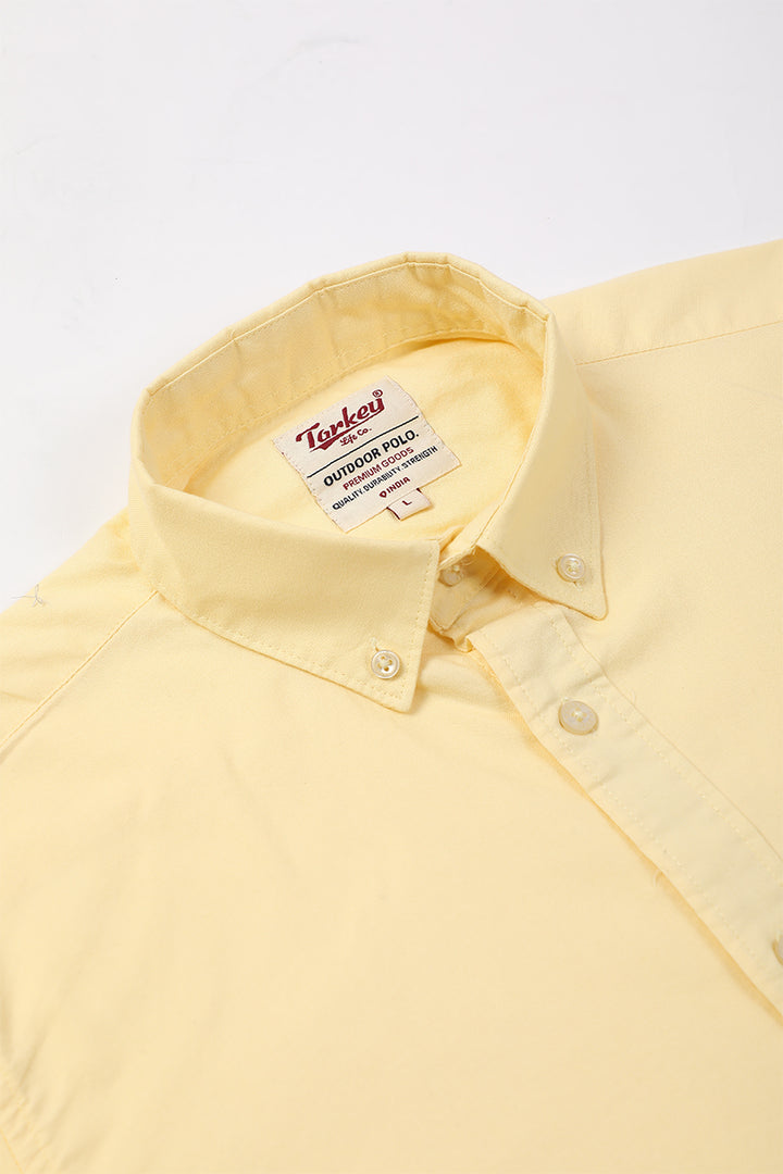 Core Lab Oxford Slim Fit Casual Shirt - Pastel Yellow