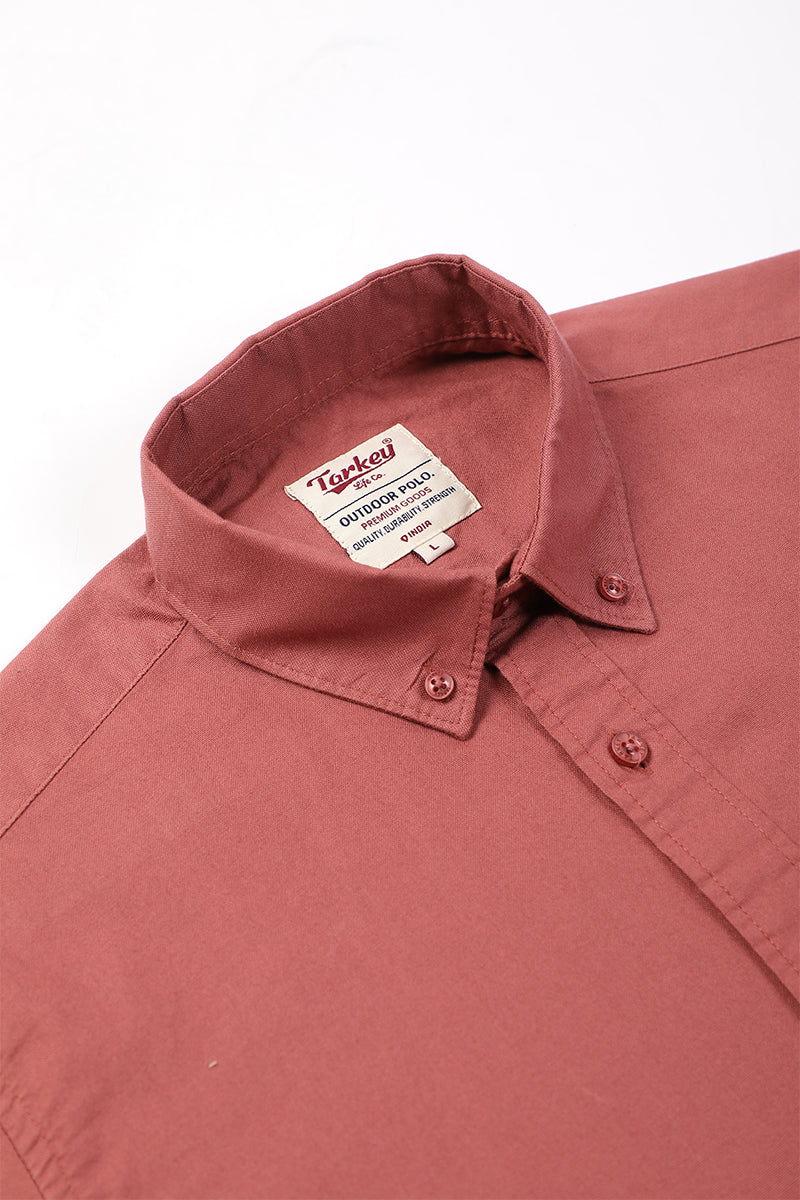 Core Lab Oxford Slim Fit Casual Shirt - Dusty Rose