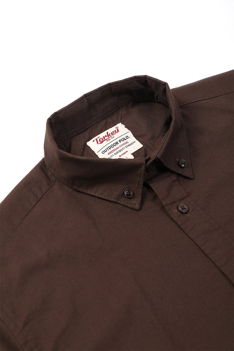 Core Lab Oxford Slim Fit Casual Shirt - Brown