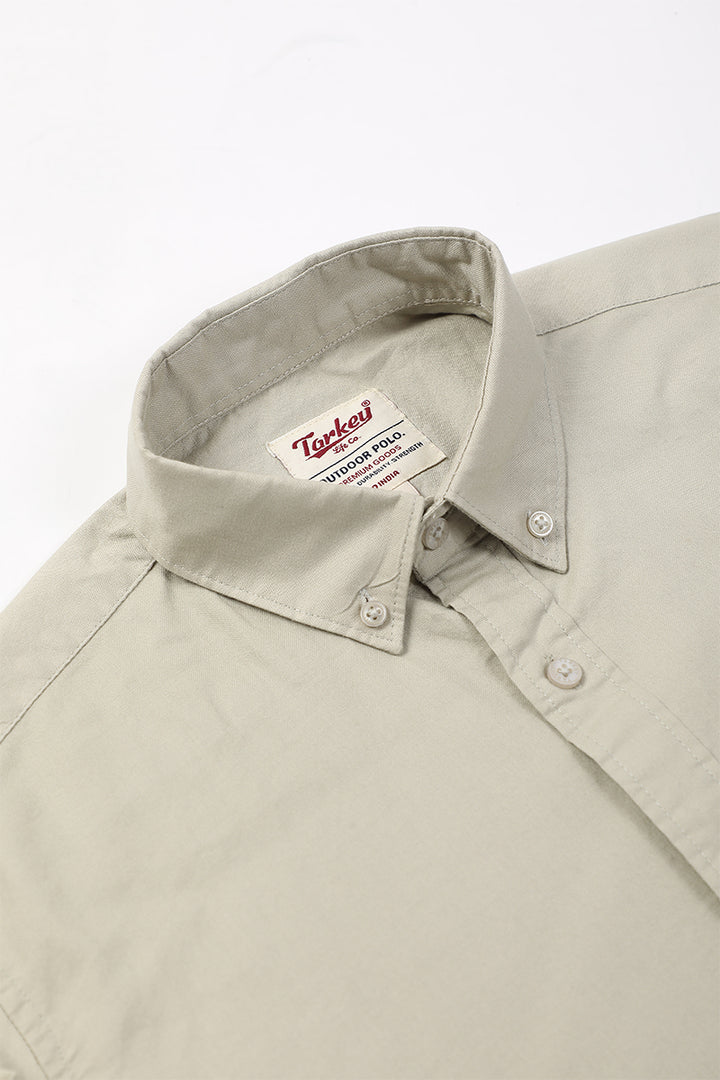 Core Lab Oxford Slim Fit Casual shirt Antique Beige