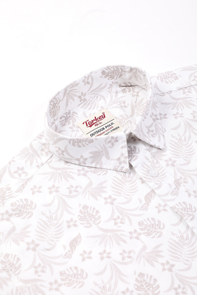 Men's Printed Full Sleeve Shirt - Dusty Mauve