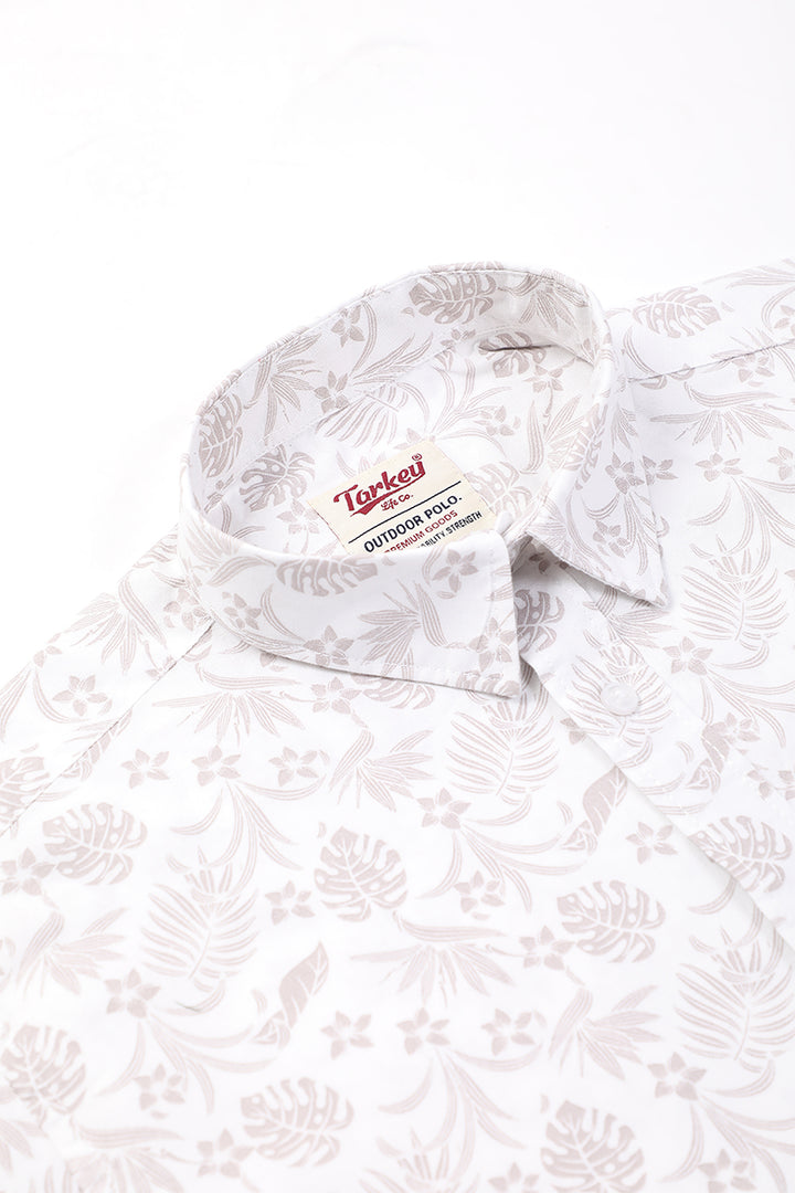 Men's Printed Full Sleeve Shirt - Dusty Mauve