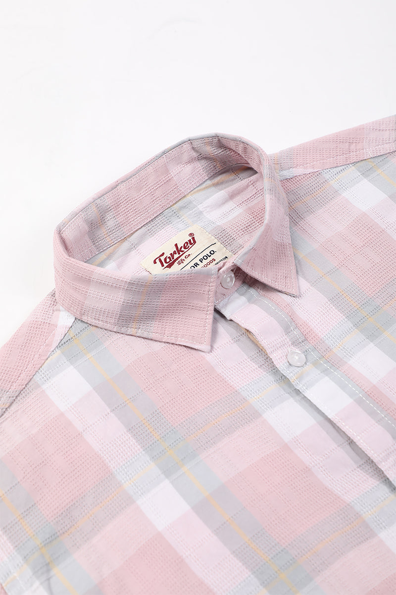 Blush Orchid Dobby Checked Shirt