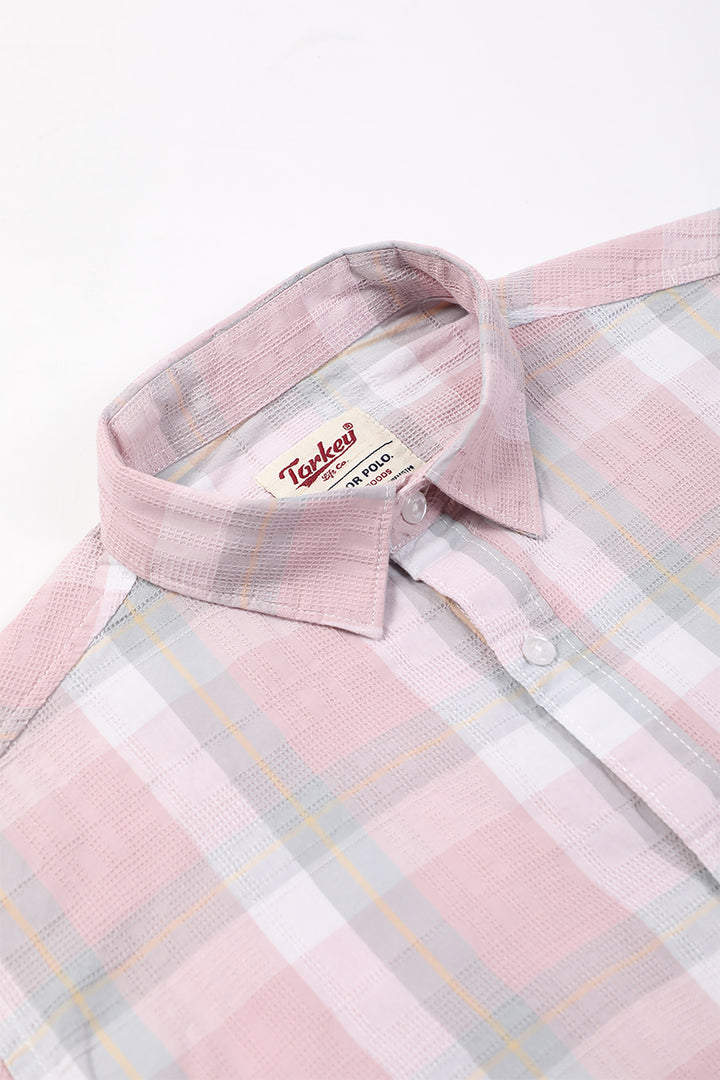 Blush Orchid Dobby Checked Shirt