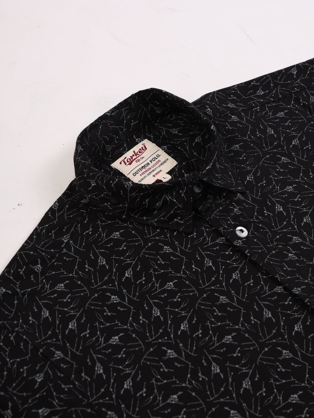 Men's Printed Full Sleeve Shirt - Black